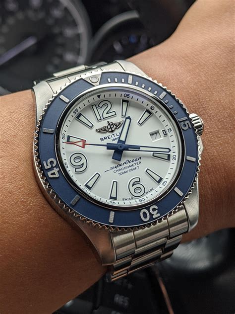 breitling superocean whitre|breitling superocean 42 white.